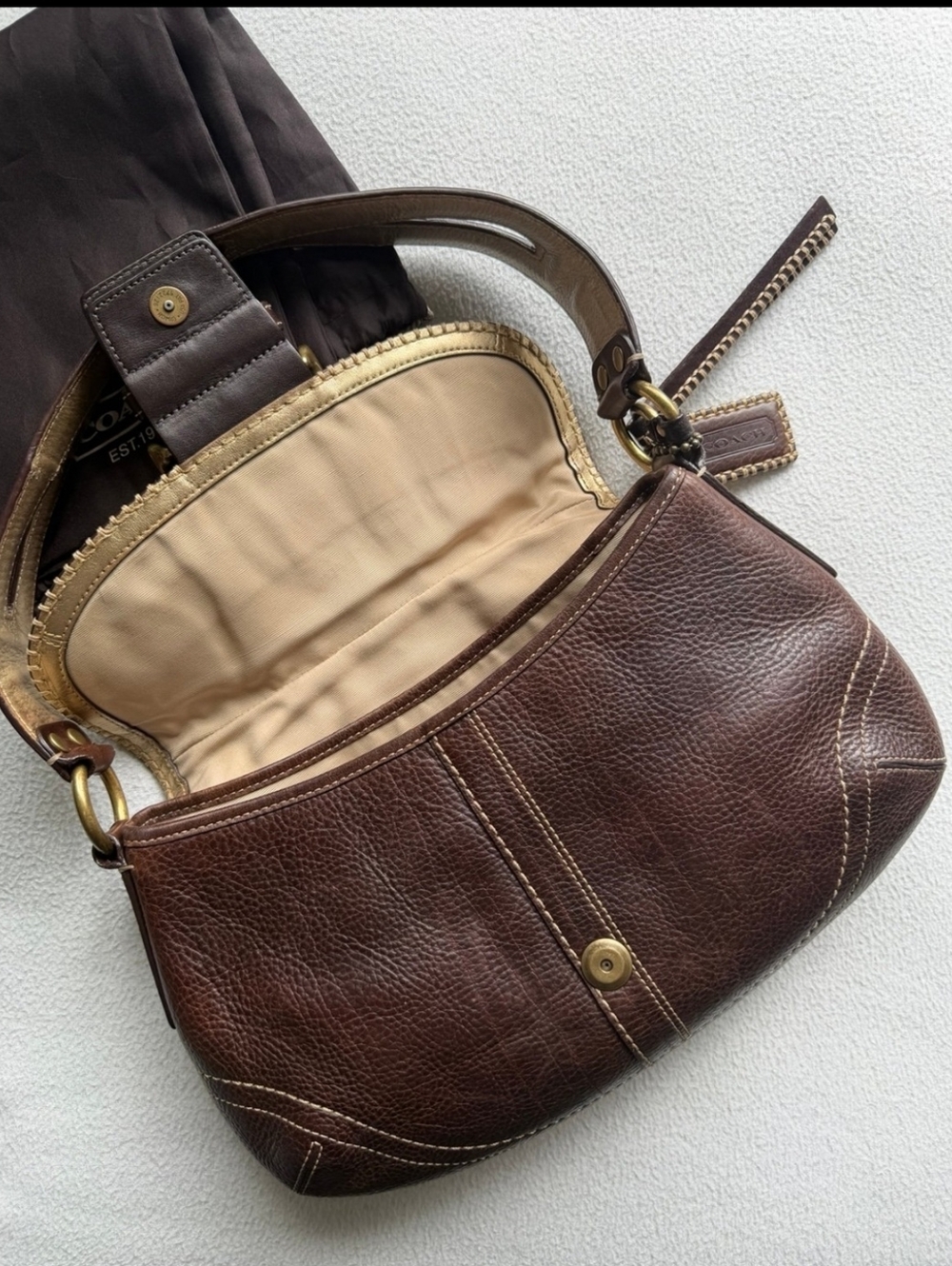 Rare And Unique Coach Soho Bag 100% Leather - Picture 3 of 10